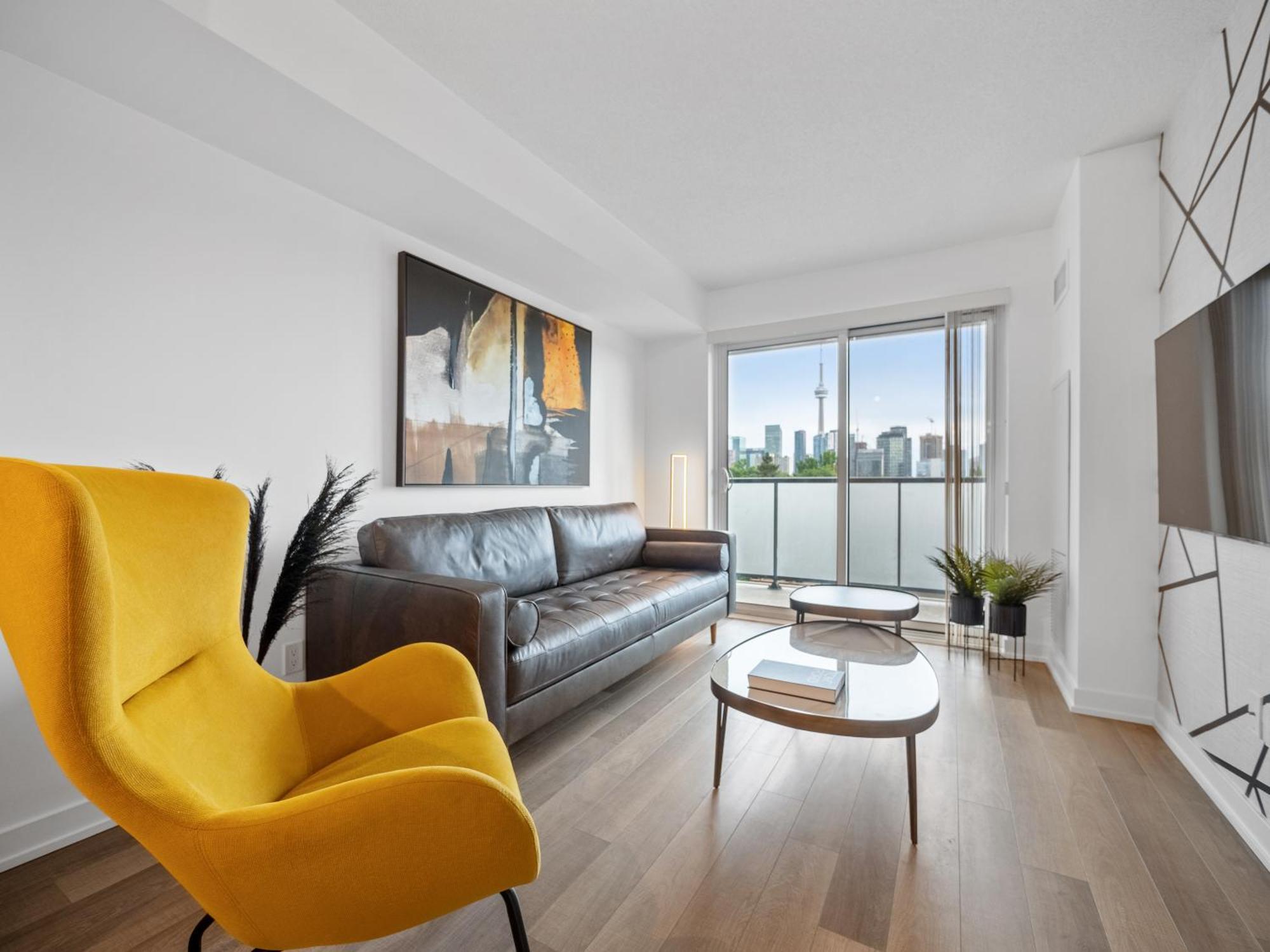 Apartment Sleek 1br & Office - Cn Tower, Skyline View