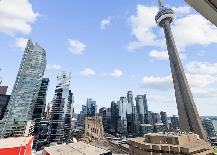 2Bedroom Cn Tower And Water Views - Free Parking - Rooftop Pool